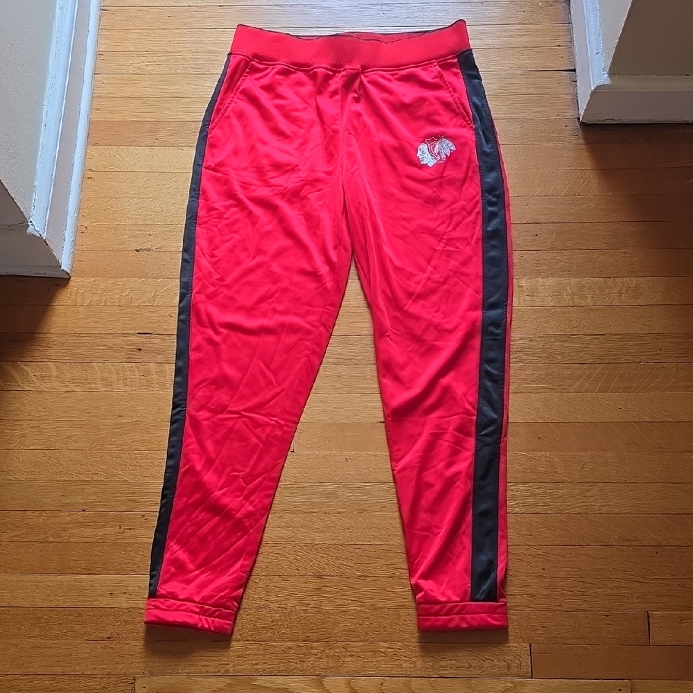 G-III Sports, Carl Banks, NHL Chicago Blackhawks Track Pants, EUC, Men's L